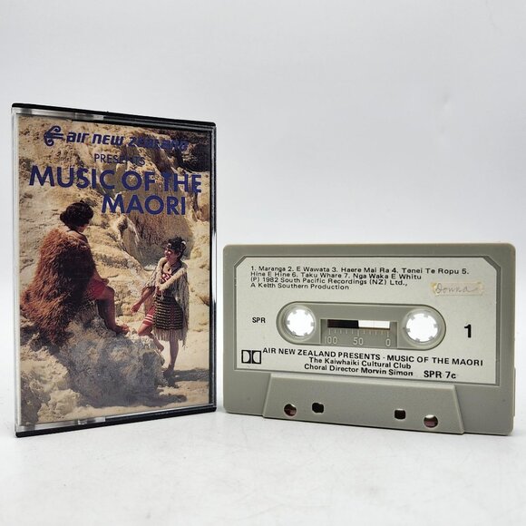 Air New Zealand Music Of The Maori Cassette Tape 1982 South Pacific SPR7c - Picture 1 of 4